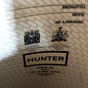 Hunter Boots Size US4M